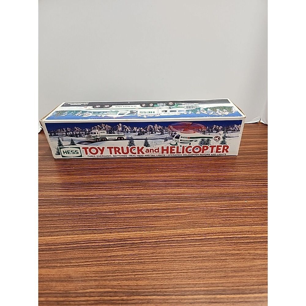 1995 HESS Toy Truck‎ and Helicopter Lights and Sound NEW in box
